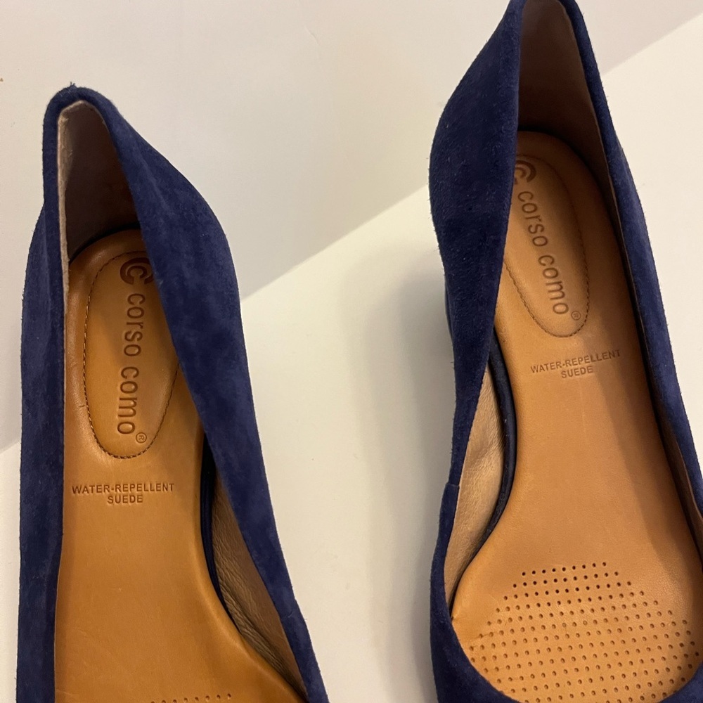 Corso Como Ryanna Classic Suede Pumps 8.5 navy blue - Picture 4 of 7